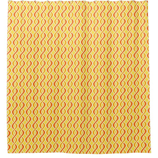 Mid-Century Modern Ribbons, yellow and orange (Front)