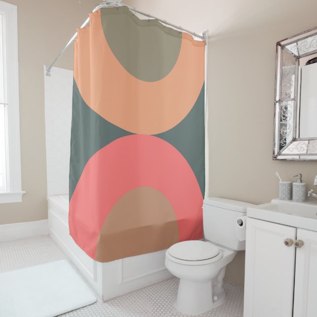 Mid-Century Modern Salmon and Olive  (In Situ)