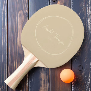 Mid-Century Modern Sand Dune with Name Ping Pong Paddle