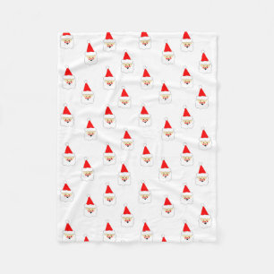 mid century modern santa claus pattern christmas fleece blanket