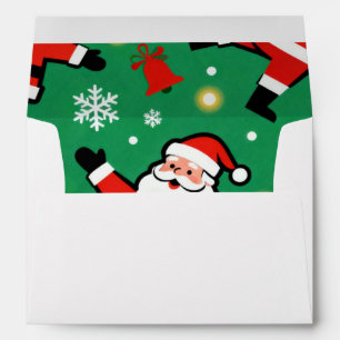 Mid Century Modern Santa Envelope