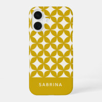 Mid Century Modern Shapes Yellow Personalized