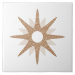 Mid-Century Modern Single Pink Starburst | Large Tile<br><div class="desc">Mid-century modern inspired design featuring a single vintage retro pink starburst on a white background. Simple, clean modern design. Create your own custom tile by uploading a new image, or use the "message" button to contact the designer for help. To create your own design: 1. Select personalize this template. 2....</div>