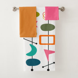 Mid-Century Modern Skewers Bath Towel Set