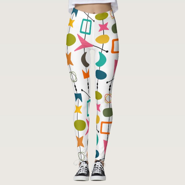 Mid-Century Modern Skewers  Leggings (Front)