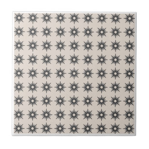 Mid-Century Modern Small Starburst Pattern Tile