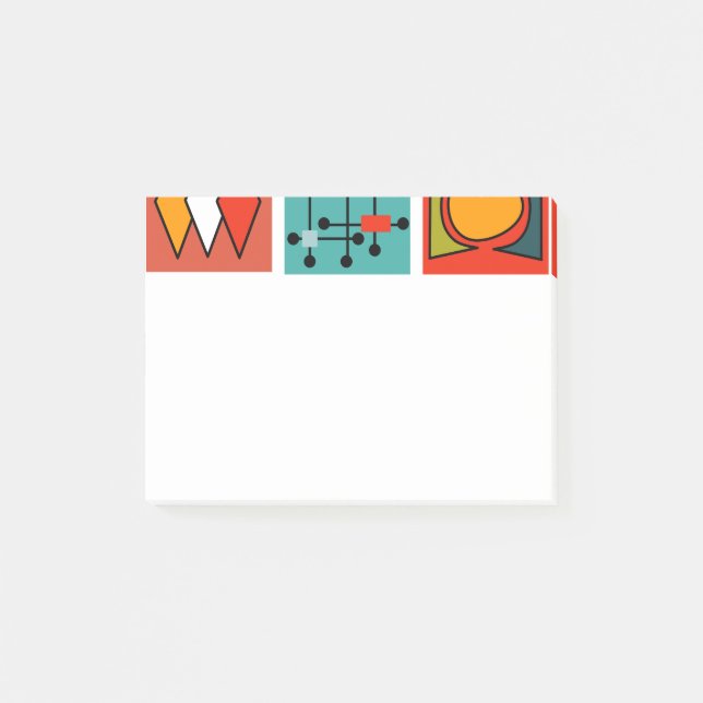 Mid-Century Modern Smorgasbord Post-it Notes (Front)