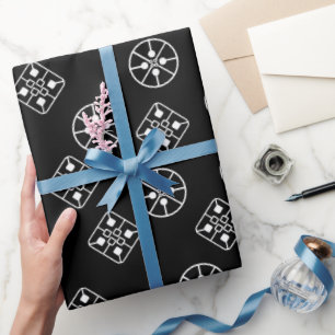 Mid-Century Modern Snowflakes  Wrapping Paper