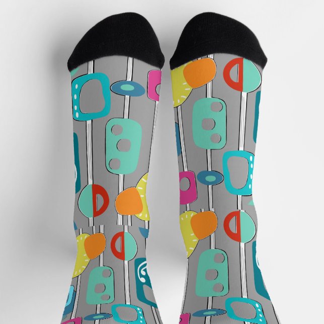Mid Century modern socks crew  (Top)