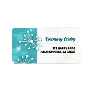 Mid-Century Modern Sputnik Return Address Labels