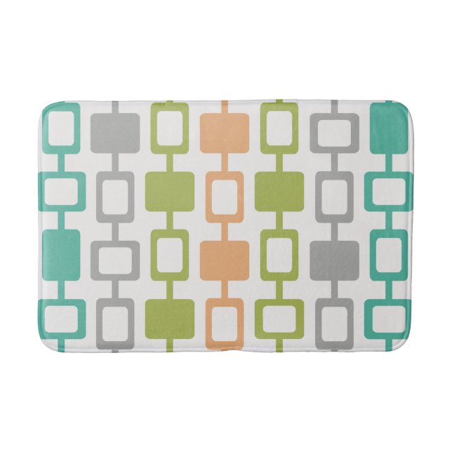 Mid Century Modern Square Columns Bath Mat (Front)