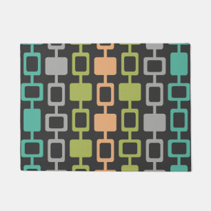 Mid Century Modern Square Columns Charcoal Doormat