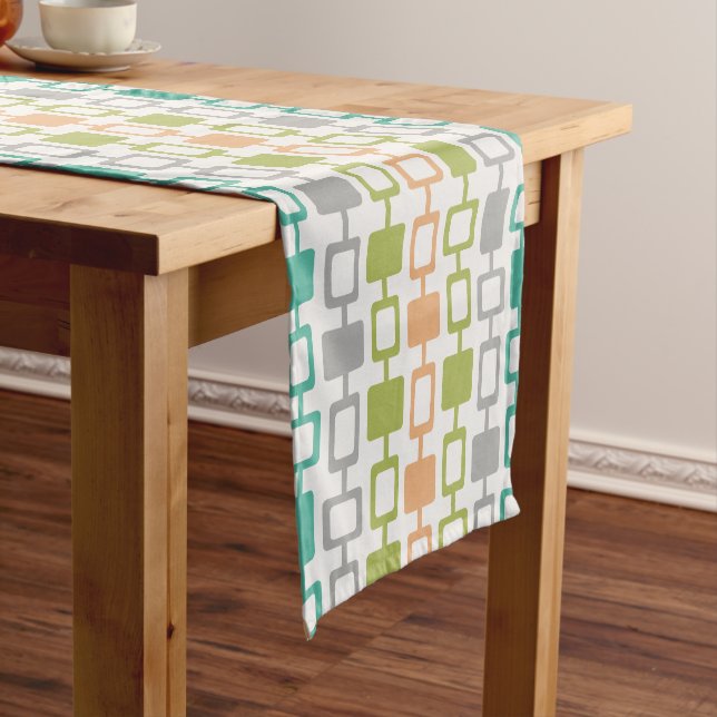 Mid Century Modern Square Columns Short Table Runner (In Situ)
