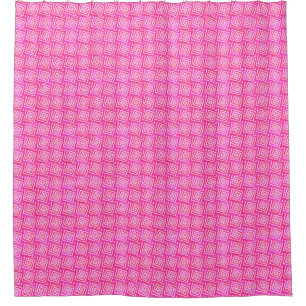Mid-Century Modern Square Spirals, Fuchsia Pink