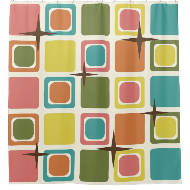 Mid Century Modern Squares Colourful (Front)