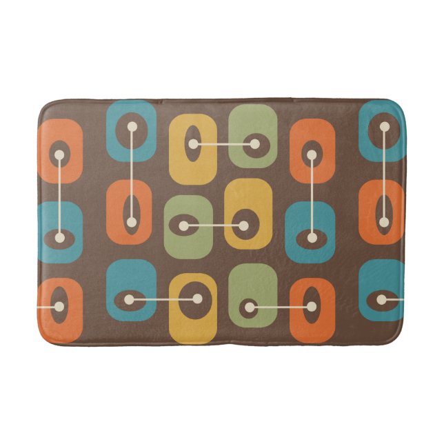 Mid Century Modern Squishy Cubes Bath Mat (Front)