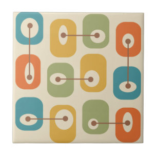 Mid Century Modern Squishy Cubes Tile