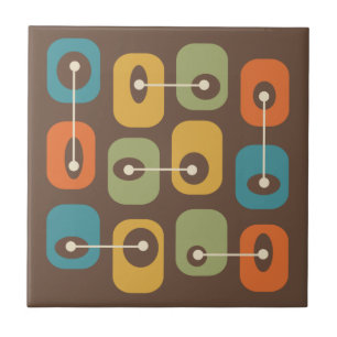 Mid Century Modern Squishy Cubes Tile
