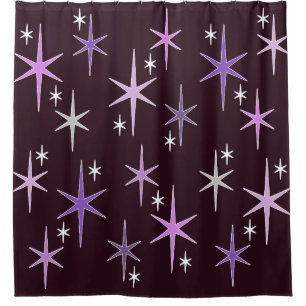 Mid Century Modern Star Sky Purple