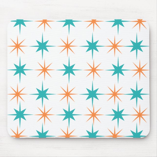 Mid-Century Modern Starburst 1.0 Mouse Pad (Front)