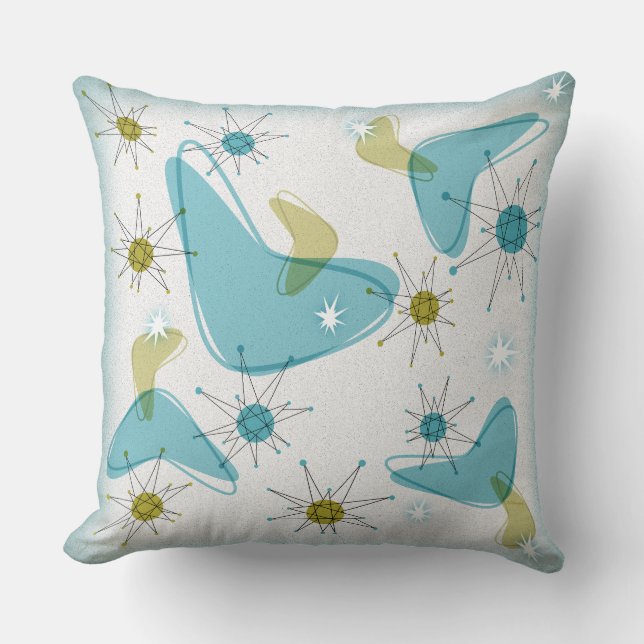 Mid Century Modern Starburst + Googie Coussin (Recto)
