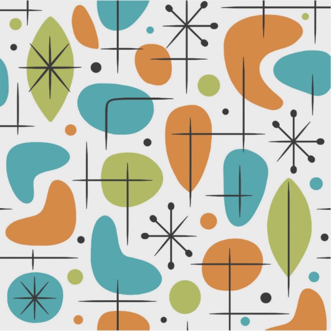 Mid Century Modern Starburst Pattern (Front)