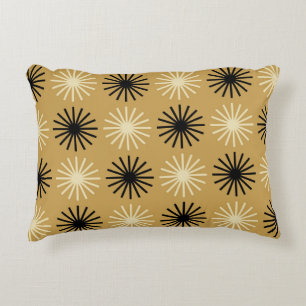 Mid Century Modern Starburst Pattern Accent Pillow