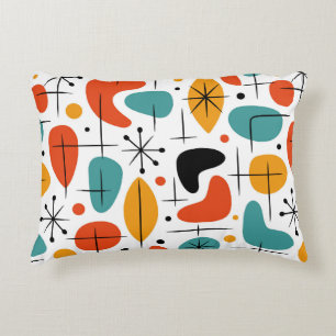 Mid Century Modern Starburst Pattern Accent Pillow
