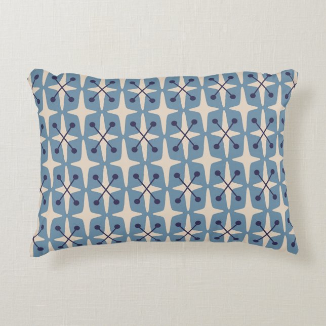 Mid Century Modern Starburst Pattern Accent Pillow (Front)