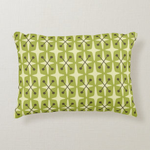 Mid Century Modern Starburst Pattern Accent Pillow