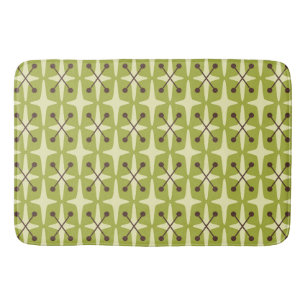 Mid Century Modern Starburst Pattern Bath Mat