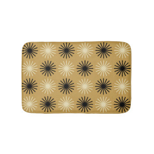 Mid Century Modern Starburst Pattern Bath Mat