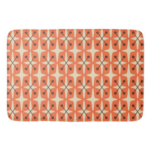 Mid Century Modern Starburst Pattern Bath Mat