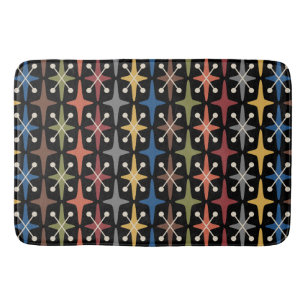 Mid Century Modern Starburst Pattern Bath Mat