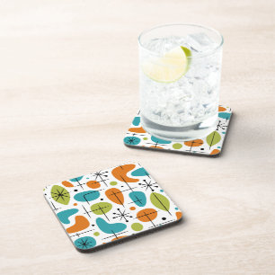 Mid Century Modern Starburst Pattern Coaster