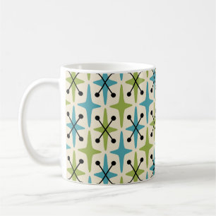 Mid Century Modern Starburst Pattern Coffee Mug