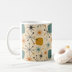 Mid Century Modern Starburst Pattern Coffee Mug