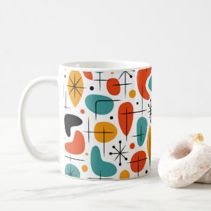 Mid Century Modern Starburst Pattern Coffee Mug