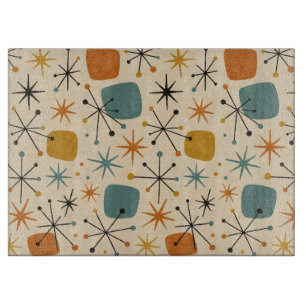 Mid Century Modern Starburst Pattern Cutting Board