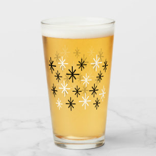 Mid Century Modern Starburst Pattern Glass
