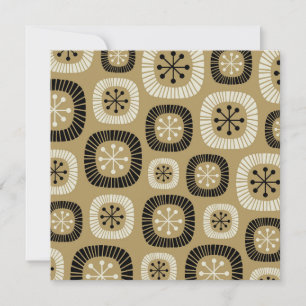 Mid Century Modern Starburst Pattern Invitation