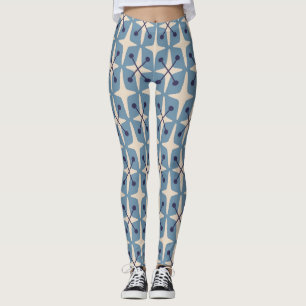 Mid Century Modern Starburst Pattern Leggings