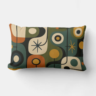 Mid Century Modern Starburst Pattern Lumbar Pillow