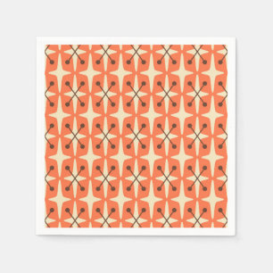 Mid Century Modern Starburst Pattern Napkin