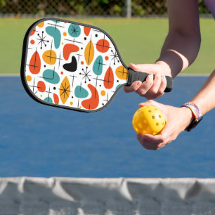 Mid Century Modern Starburst Pattern Pickleball Paddle