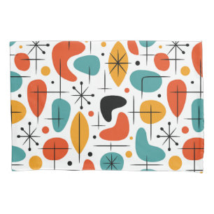 Mid Century Modern Starburst Pattern Pillowcase