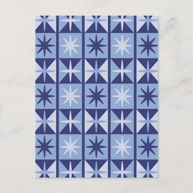Mid Century Modern Starburst Pattern Postcard (Front)
