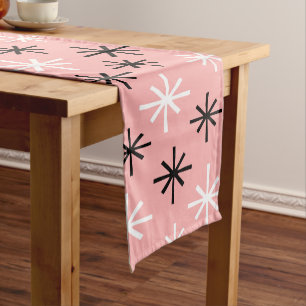 Mid Century Modern Starburst Pattern Short Table Runner