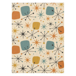 Mid Century Modern Starburst Pattern Tablecloth