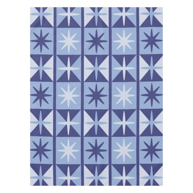 Mid Century Modern Starburst Pattern Tablecloth (Front)